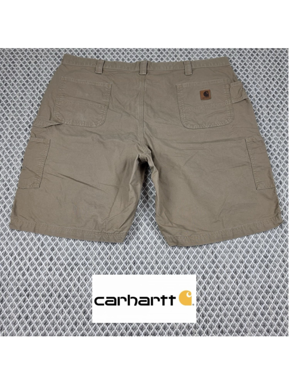 Carhartt Cargo Shorts Mens 46 Khaki Tan Original Fit Work Utility Cotton